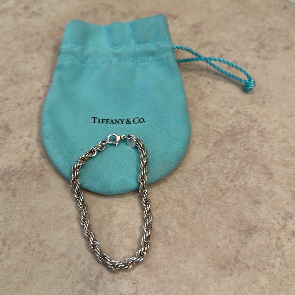 Tiffany gold and silver bracelet